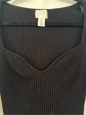 H&M Black Ribbed Sweater